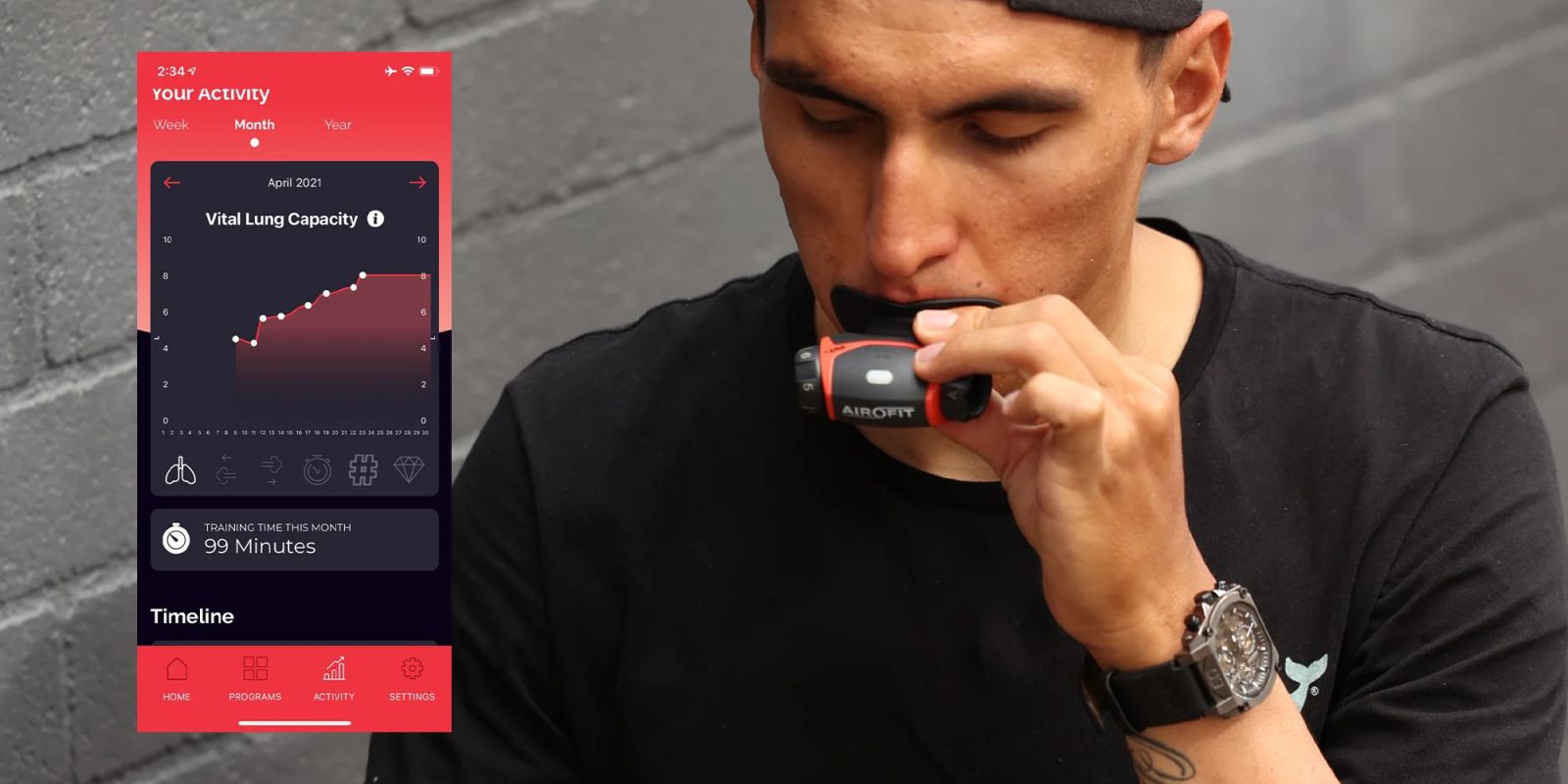 Tap tho dung cach voi Airofit